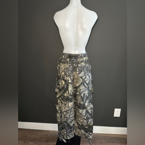HIGH WAISTED CAMO CARGO PANTS - KHAKI CAMO - Picture 6 of 7